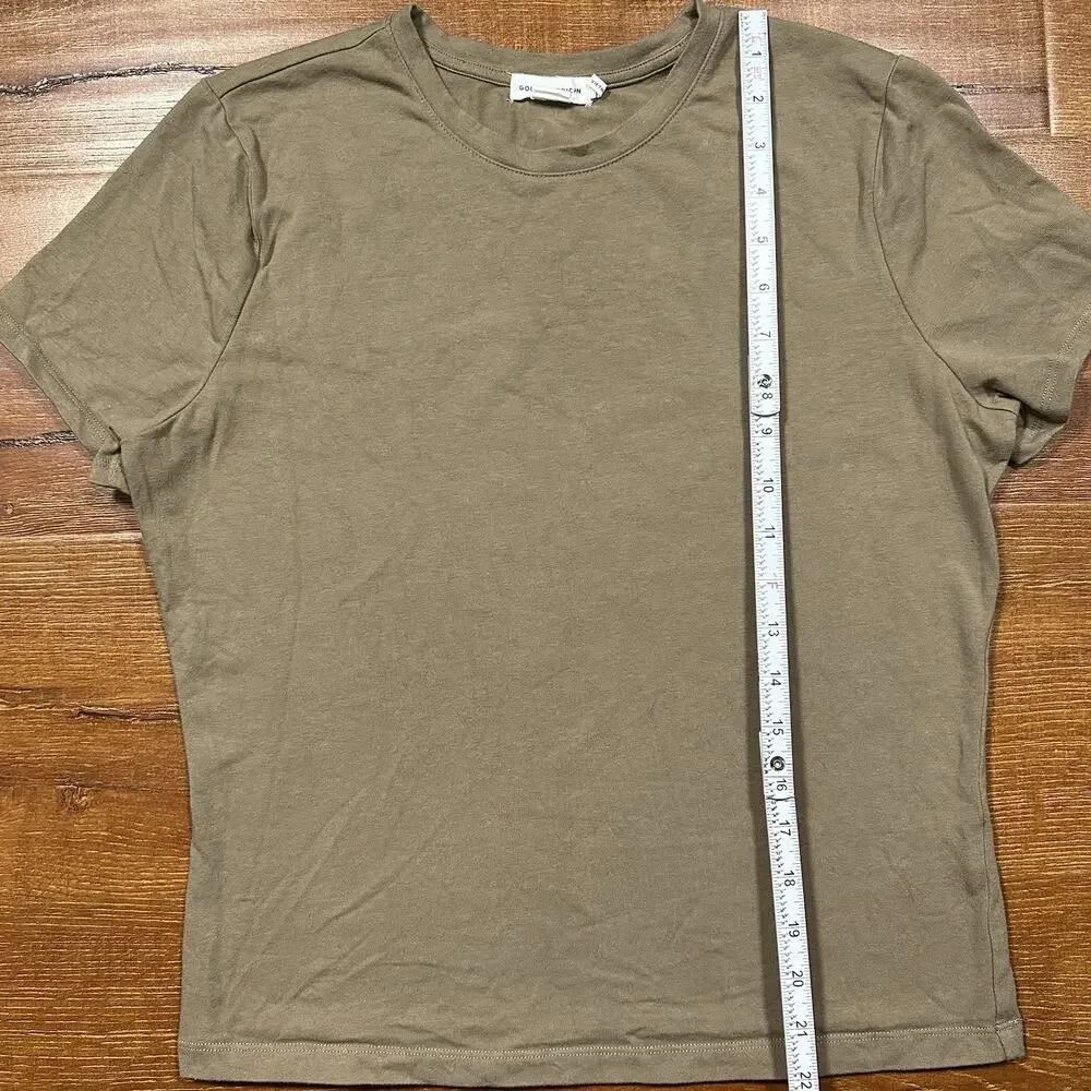 Good American Baby T Shirt Womens L Gray Short Sleeve Crew Neck Basic City Retro
